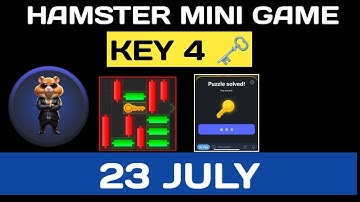 Key 4 Hamster Kombat Mini Game Puzzle 23 July (100% Solve)