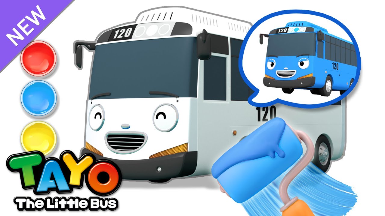 色を学ぶ l にじのガソリンスタンド🌈⛽ l 英語を学ぼう l どんな色がすき l ちびっこバス タヨ