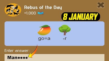Rebus of the day ZOO 8 January | ZOO Rebus and Riddle Today | ZOO Story bot Riddle of the day