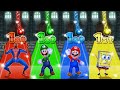 Mario Party 9 MiniGames - Mario Vs Luigi Vs Spider Man Vs SpongeBob (Master Cpu)