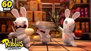 RABBIDS INVASION | 1H The Rabbids face the vacuum cleaner | Cartoon For Kids