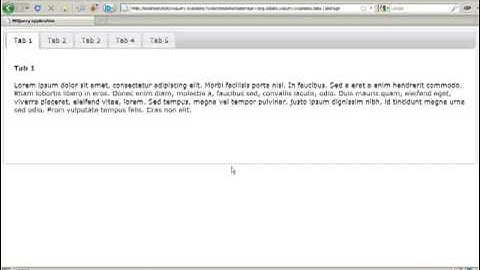 wiQuery tutorial: How to use the tabs panel