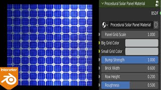 Blender Tutorial | Procedural Solar Panels Material 🛰