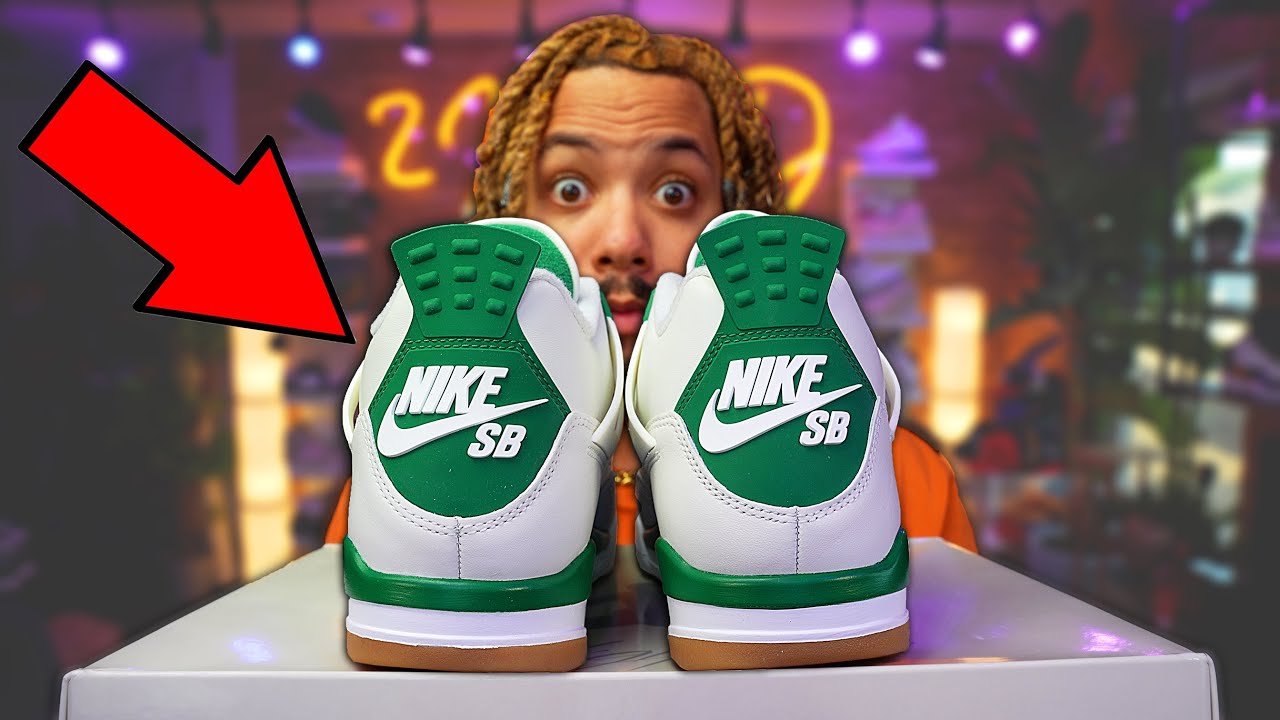 GOT EM EARLY ! Nike SB x Jordan 4 PINE GREEN First Look !