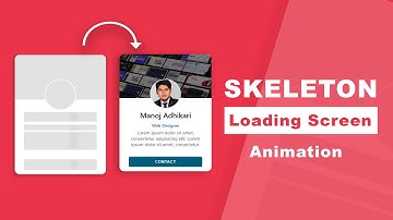 Skeleton Loading Screen Animation using only HTML & CSS