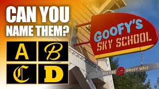 I found all 8 font classifications at Disneyland