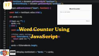 Building a Word Counter using JavaScript | Exploring JavaScript Day 17 | ScratchStart