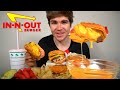 IN-N-OUT BURGER with CHEESE SAUCE MUKBANG FEAST • 4X4, Double Double, Animal Style fries, Cheetos +