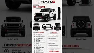 Mahindra Thar.e | thar ev | Future Electric Off-Road Beast! 🔥 Expected Price, Range &amp; Launch