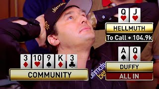 Amateur Bluffs All-In vs. Phil Hellmuth at World Series of Poker!