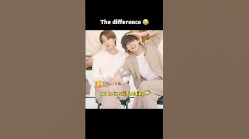Taejin: The difference is so clear 😂 #taejin #bts #ytshorts #btsshorts #jin #taehyung