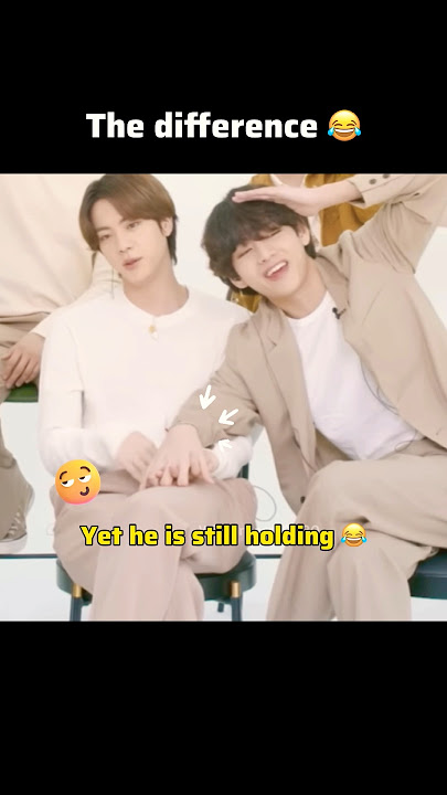 Taejin: The difference is so clear 😂 #taejin #bts #ytshorts #btsshorts #jin #taehyung