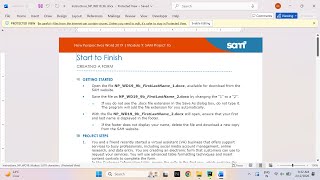 New Perspectives Word 2019 | Module 9: SAM Project 1b Start to Finish