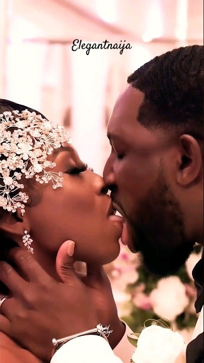 Wow, Amazing Bride & Groom Kissing On Wedding Day #brideandgroom #kissing  #viral #africanwedding