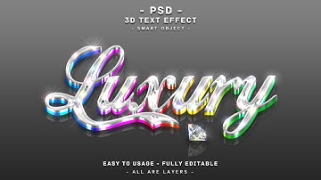 Diamond Luxury Text Effect 3D Silver Colors || Photoshop Tutorial || Ozzie Official