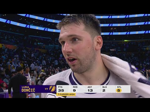 Luka Doncic reacts to Lakers earning 5th-straight win after defeating the Spurs | NBA on ESPN