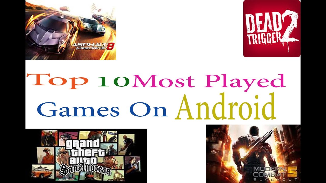 Top 10 Most Played  Games for Android