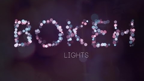 Photoshop Tutorial | Simple Bokeh Text Effect