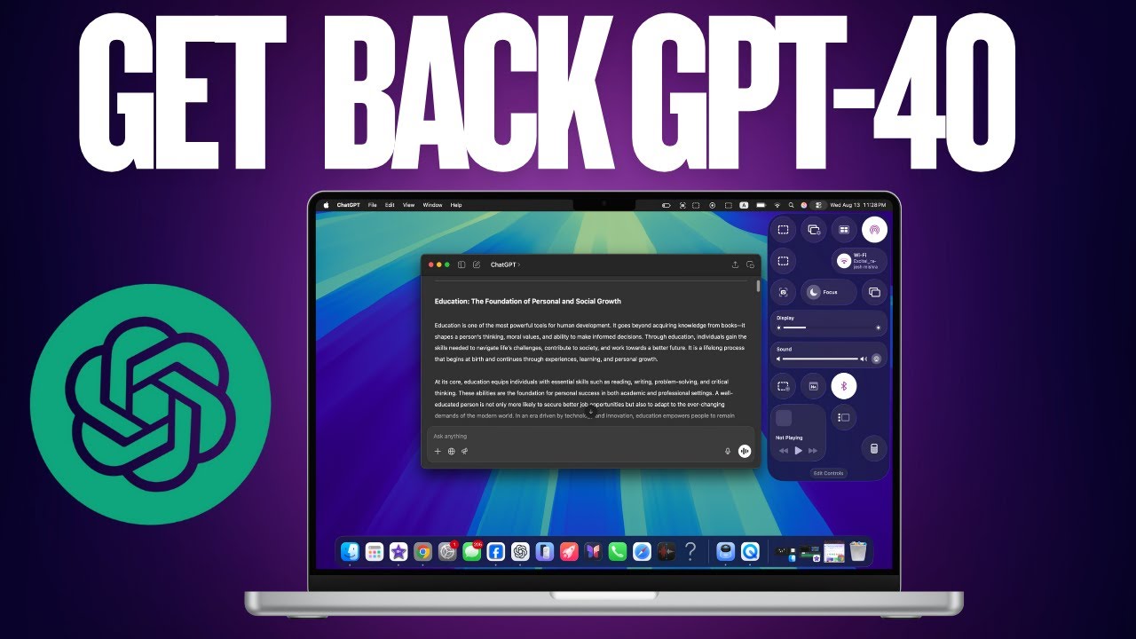 How to Re-Enable GPT 4o Model in ChatGPT for Mac and Windows PC
