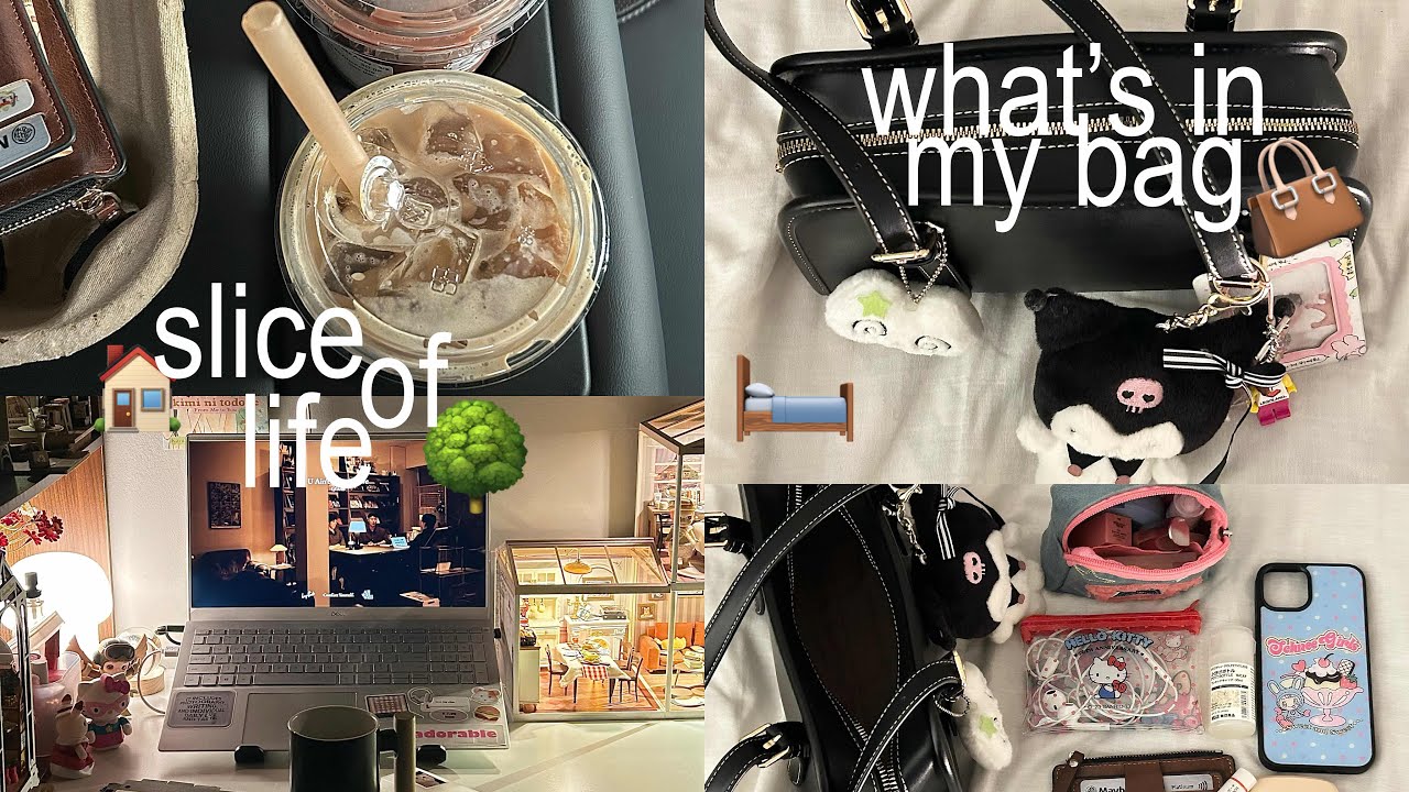 Slice of Life | What’s in my bag?👜Cozy night in my room, Build miniature house - VLOG