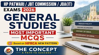 Most Important MCQs of General Studies for HP PATWARI/JBT COMMISSION/JOA(IT) Exams 2026 