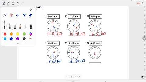 Class 4 Maths Worksheet Solution Week 11(10/8/21) Topic: 24 HOURS Clock