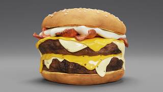 Cheese Burger 001 3D Model