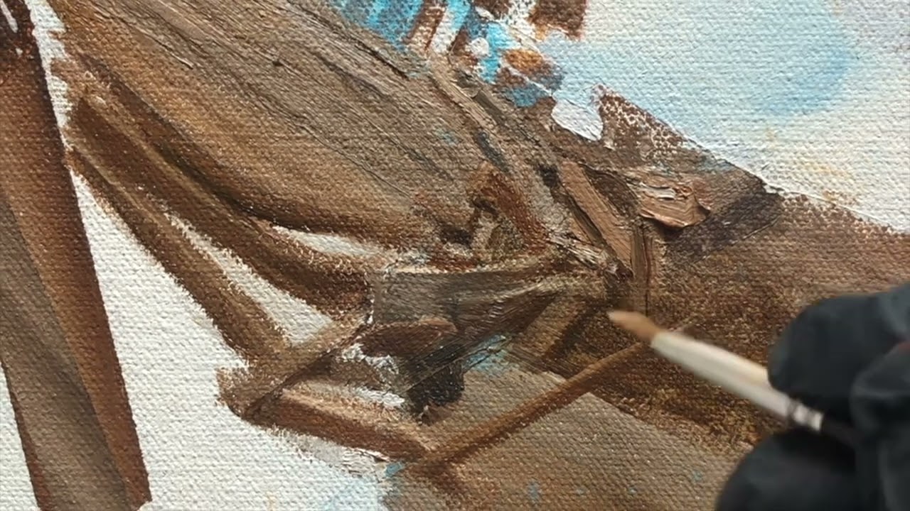 Ship painting in progress Artist Daniel Ochoa
