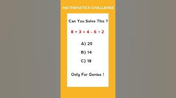 IQ Test : Let See How Genius You are Solve this Math ! #Shorts