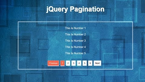 Jquery Pagination Tutorial, Pagination Jquery Example Code