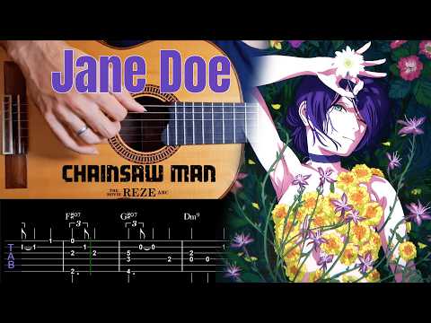 Jane Doe Chainsaw Man Movie Reze Arc ED Guitar Fingerstyle TAB Kenshi Yonezu チェンソーマン ザ ムービー 