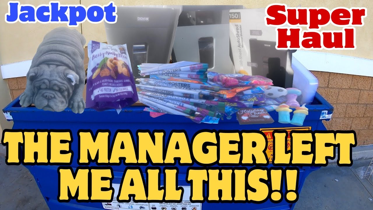 DUMPSTER DIVING -THE MANAGER FORGOT TO LOCK THEIR DUMPSTERS AGAIN  AND LEFT ME ALL THIS !!!