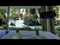 Energy healing ambience waking up to a romantic tropical waterfall view reupload