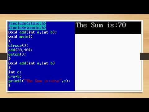 Function Without Return Value & With Arguments-C Language-Tamil