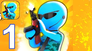 Stickman Base Attack - Walkthrough Gameplay Part 1 - Stickman Base War 1-13 Levels (iOS, Android)