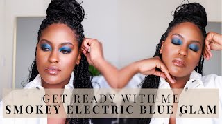 SMOKEY ELECTRIC BLUE MAKEUP |Mia A. Brumfield