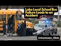 Lake Local School Bus Crash Leaves Car Mangled