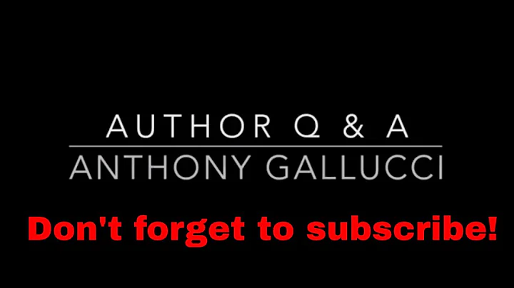 Author Q & A with newly published Author Anthony G...