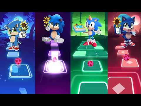 Baby Sonic 1 vs 2vs 3vs 4 - Tiles Hop EDM Rush