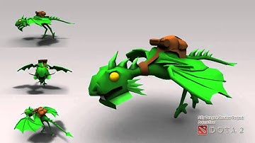 Dota 2 courier project - Silly Dragon - Run Cycle