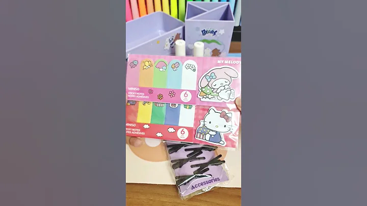 Miniso shopping haul #cute #stationery #organizer  #asmr #shorts