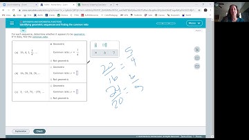 Identifying geometric sequences & finding the common ratio