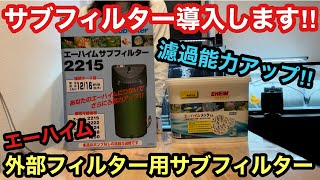 【金魚 エーハイム】外部フィルター用サブフィルター2215‼︎導入しました‼︎【濾過能力アップ】