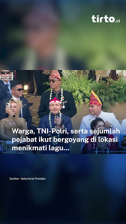 Presiden Prabowo dan pejabat lain berjoget bersama dalam perayaan HUT RI-80