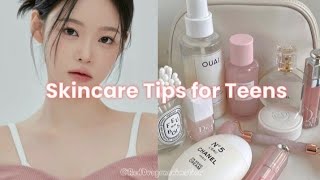 Skincare Tips for Teens✨💗|| Easy Skincare beginners guide 🌼 #skincare #skincareroutine #skincaretips