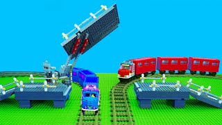 Building LEGO Movable Bridge to Help Trains and Car #legotechnic #bridge #train