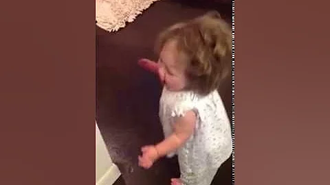 Running from daddy and....BANG!