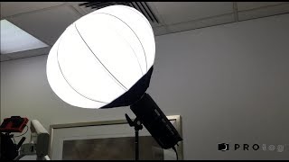 Folding softball on Jinbei EF-200 LED light