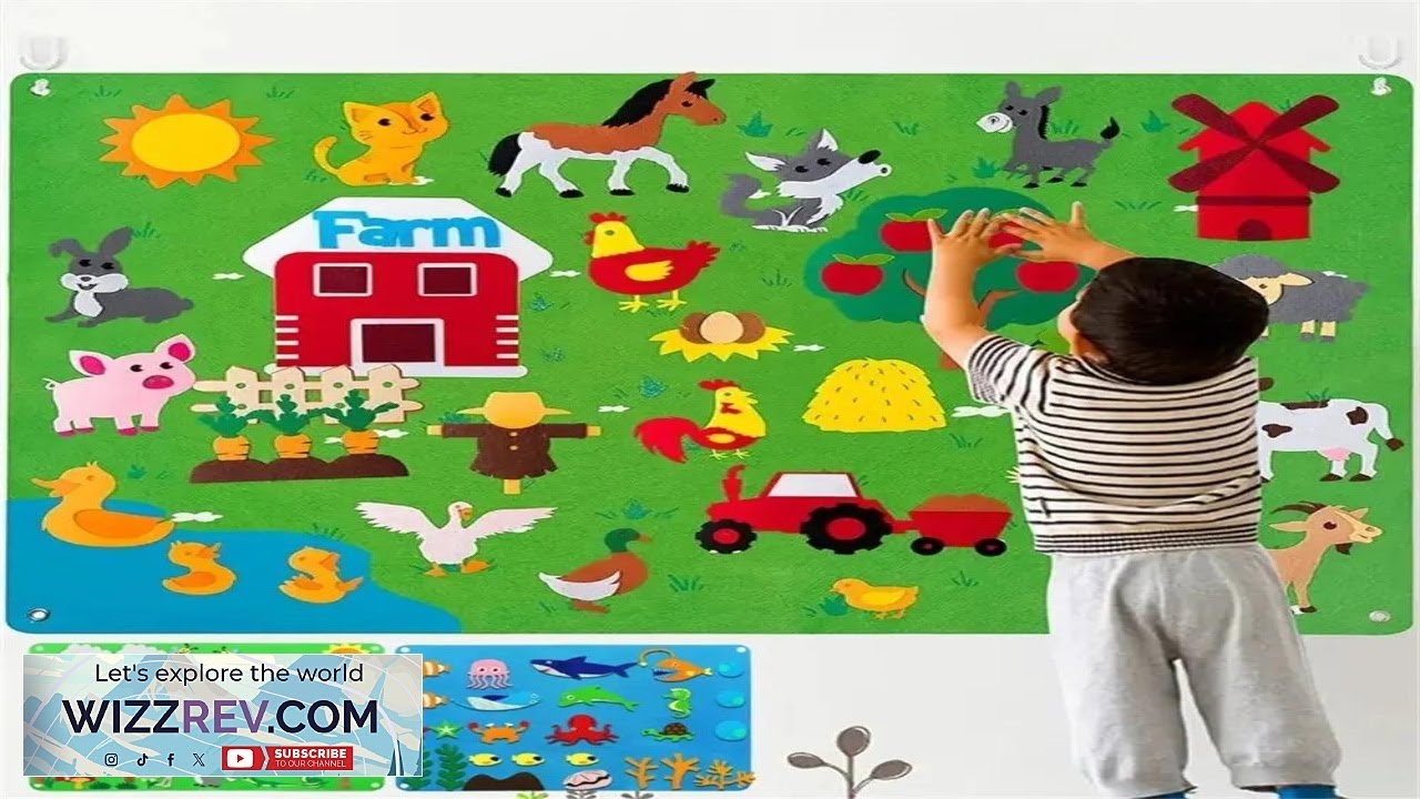 Felt Board Stories Set Montessori Ocean Farm Animal Family Interactive Preschool Education Review