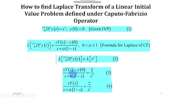 Lecture 07: 1 of 2 MATLAB Code of Euler Method for ODE under CF operator